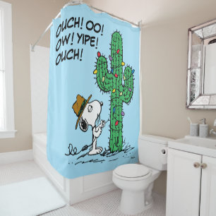 Peanuts   Spike's Holiday Cactus Shower Curtain