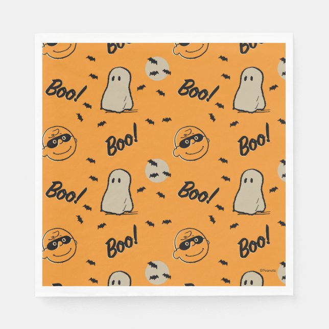 Peanuts | Spooky Crew Halloween Pattern Napkin (Front)