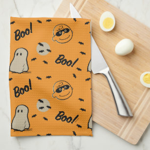 Peanuts   Spooky Crew Halloween Pattern Tea Towel
