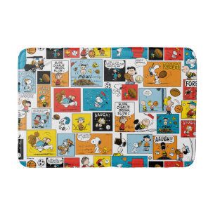 Peanuts Sports Pattern Bath Mat