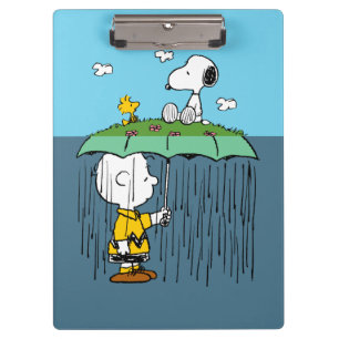 Peanuts   Sunny Day Rainy Day Half & Half Clipboard
