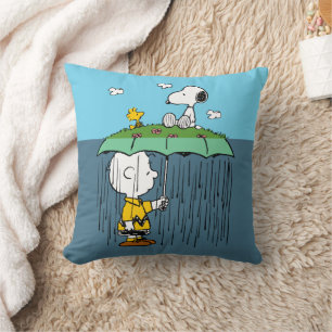 Peanuts   Sunny Day Rainy Day Half & Half Cushion