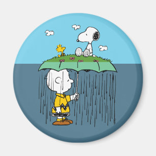 Peanuts   Sunny Day Rainy Day Half & Half Magnet