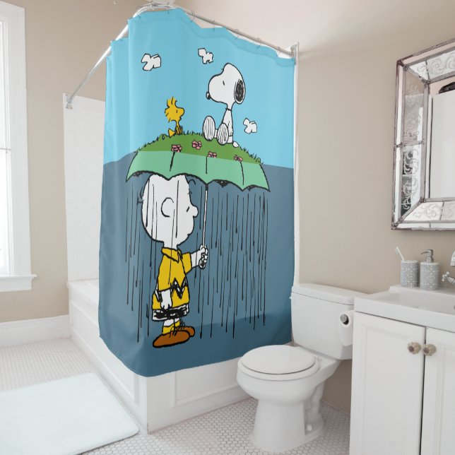 Peanuts | Sunny Day Rainy Day Half & Half Shower Curtain (In Situ)