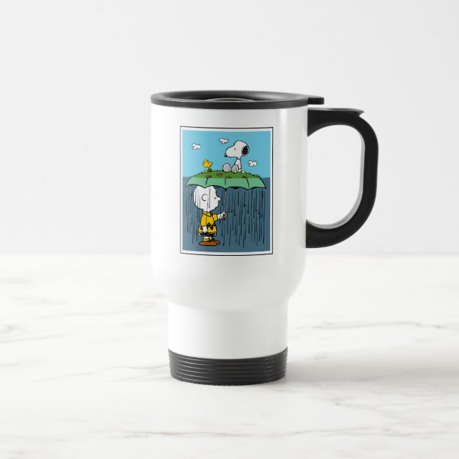 Peanuts | Sunny Day Rainy Day Half & Half Travel Mug (Right)
