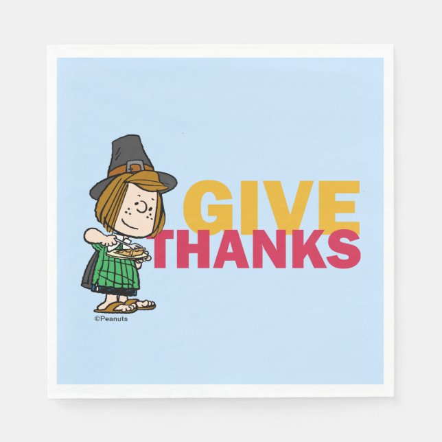 Peanuts | Thanksgiving Peppermint Patty Napkin (Front)