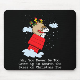 Peanuts The Flying Ace At Christmas Mouse Pad