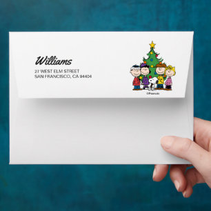 Peanuts The Gang Around the Christmas Tree Envelope
