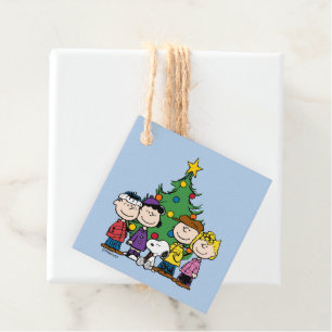 Peanuts   The Gang Around the Christmas Tree Favour Tags