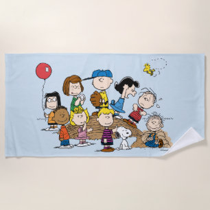Peanuts   The Gang at the Pitcher's Mound Beach Towel