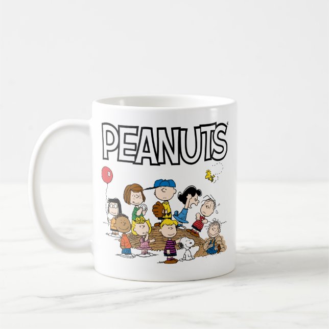 Peanuts | The Gang at the Pitcher's Mound Coffee Mug (Left)