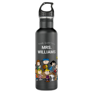 Peanuts   The Gang Greatest Teacher Personalised 710 Ml Water Bottle