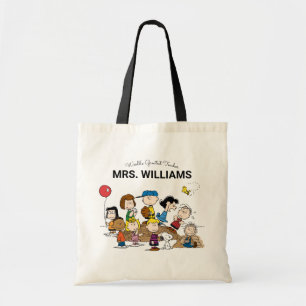 Peanuts   The Gang Greatest Teacher Personalised Tote Bag