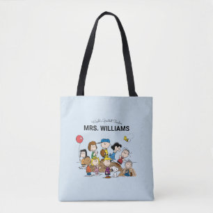 Peanuts   The Gang Greatest Teacher Personalised Tote Bag