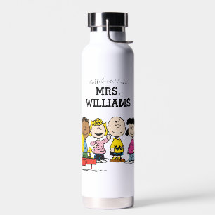 Peanuts   The Gang Greatest Teacher Personalised Water Bottle