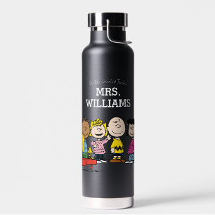 Peanuts   The Gang Greatest Teacher Personalised Water Bottle