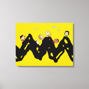 Peanuts The Gang on the Zig Zag Canvas Print