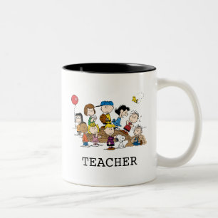 Peanuts   The Gang Teacher Two-Tone Coffee Mug