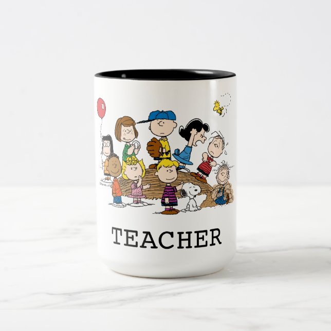 Peanuts | The Gang Teacher Two-Tone Coffee Mug (Center)