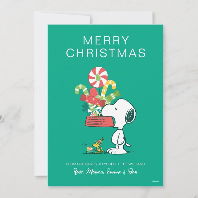 Peanuts | The More The Merrier Holiday Card (Front)