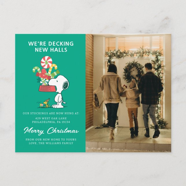 Peanuts | The More The Merrier Holiday Postcard (Front)