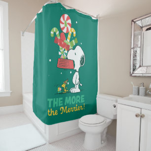 Peanuts   The More The Merrier Shower Curtain