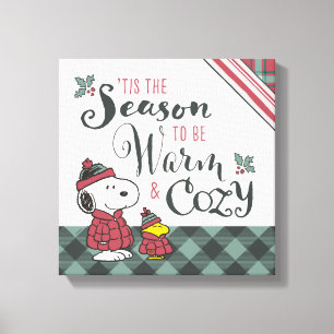 Peanuts Tis the Season To Be Cosy Canvas Print