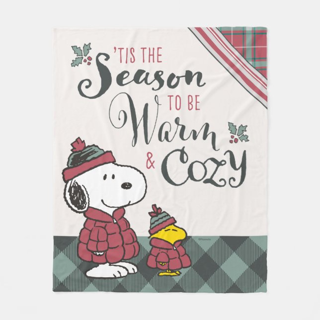Peanuts | Tis the Season To Be Cosy Fleece Blanket (Front)