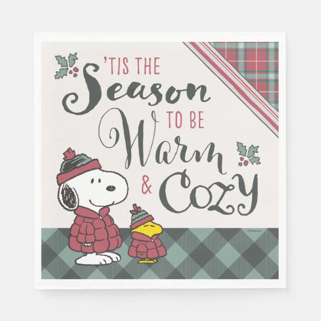 Peanuts | Tis the Season To Be Cosy Napkin (Front)
