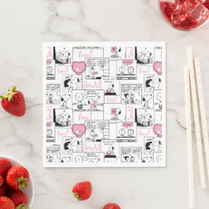 Peanuts   Valentine Heart Love Pattern Napkin