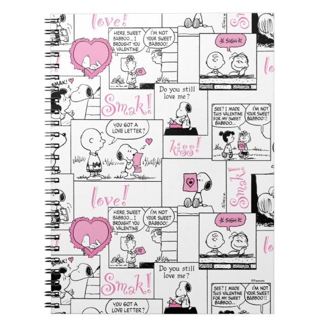 Peanuts | Valentine Heart Love Pattern Notebook (Front)