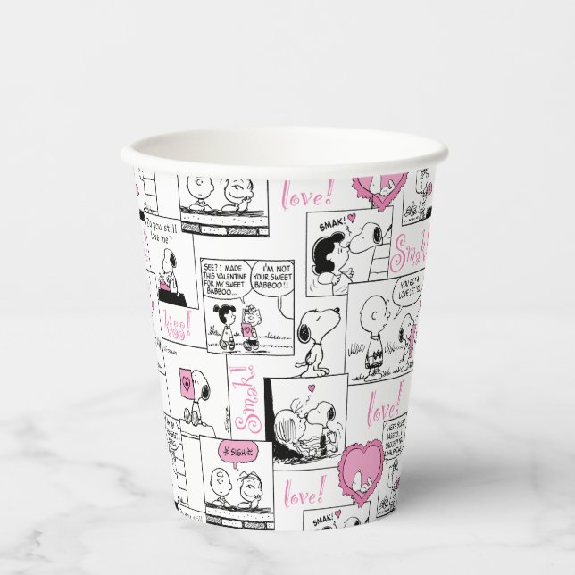 Peanuts | Valentine Heart Love Pattern Paper Cups (Front)