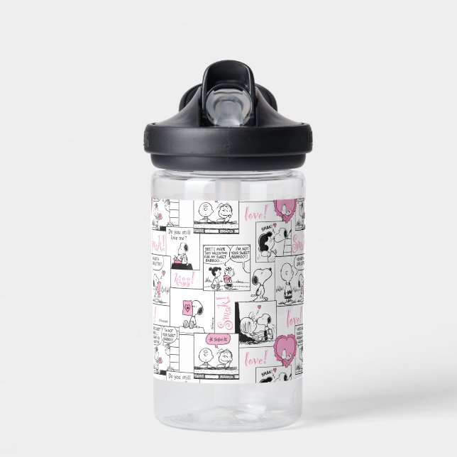 Peanuts | Valentine Heart Love Pattern Water Bottle (Front)