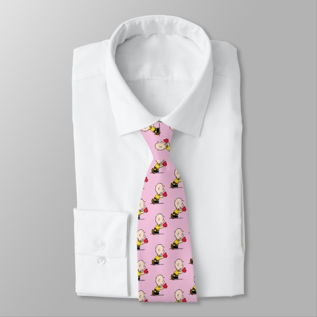 Peanuts | Valentine's Day Charlie Brown Red Heart Tie (Tied)