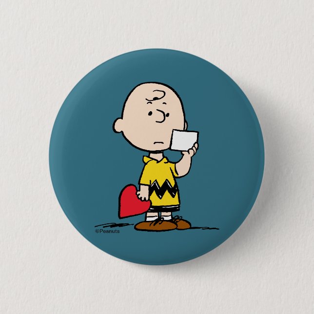 Peanuts | Valentine's Day Charlie Brown Valentine 6 Cm Round Badge (Front)