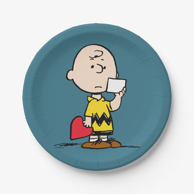 Peanuts | Valentine's Day Charlie Brown Valentine Paper Plate (Front)