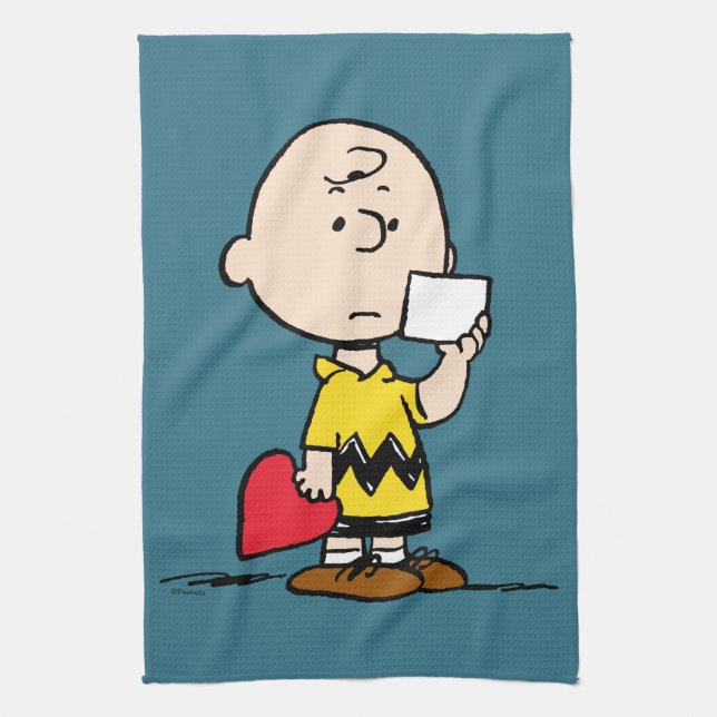 Peanuts | Valentine's Day Charlie Brown Valentine Tea Towel (Vertical)