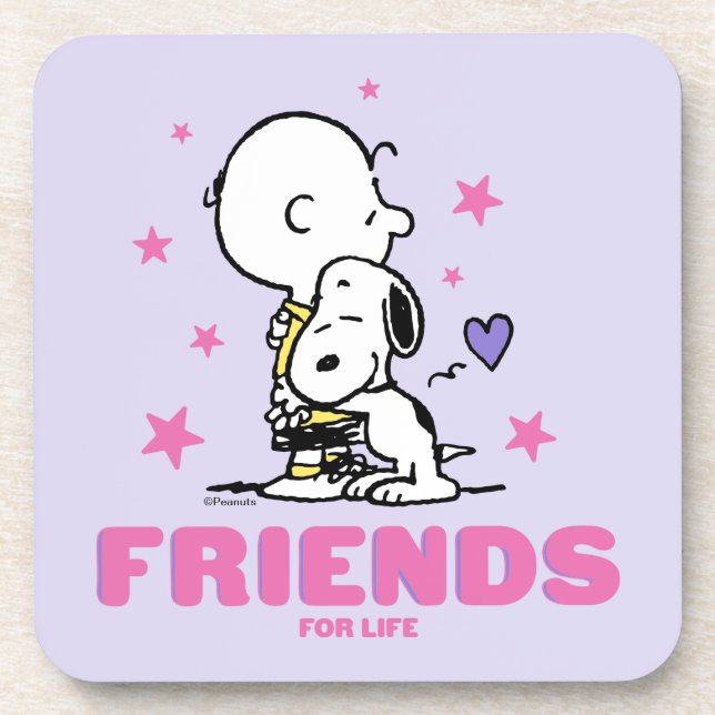 Peanuts | Valentine's Day | Friends For Life Coaster (Front)
