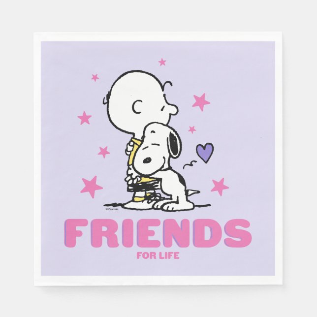 Peanuts | Valentine's Day | Friends For Life Napkin (Front)