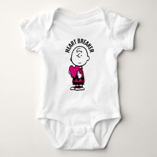 Peanuts Valentine's Day Heart Charlie Brown Baby Bodysuit
