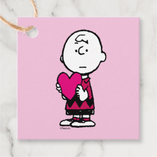 Peanuts   Valentine's Day   Heart Charlie Brown Favour Tags