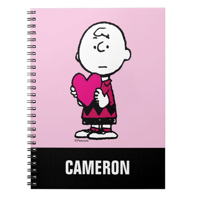 Peanuts | Valentine's Day | Heart Charlie Brown Notebook (Front)