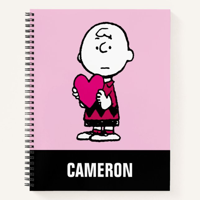 Peanuts | Valentine's Day | Heart Charlie Brown Notebook (Front)