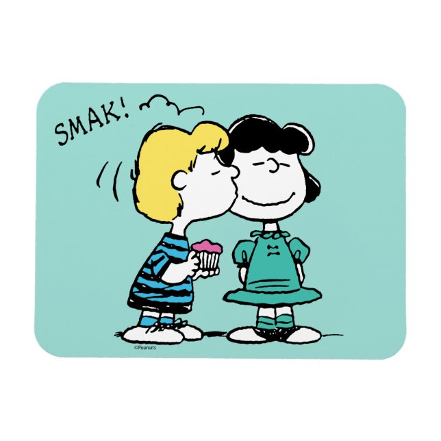 Peanuts | Valentine's Day | Lucy & Schroeder Kiss Magnet (Horizontal)