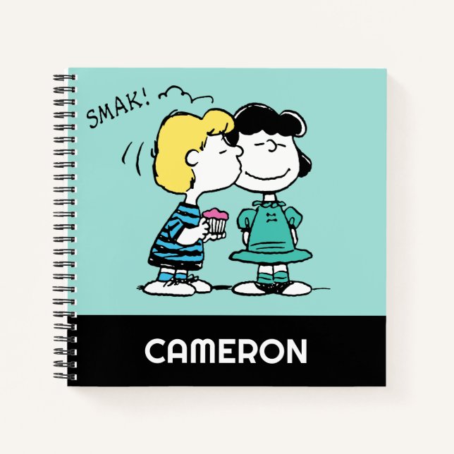 Peanuts | Valentine's Day | Lucy & Schroeder Kiss Notebook (Front)