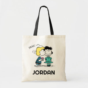 Peanuts Valentine's Day Lucy & Schroeder Kiss Tote Bag