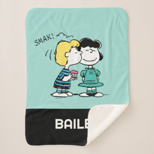 Peanuts   Valentine's Day   Lucy & Schroeder Sherpa Blanket
