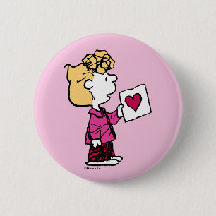 Peanuts   Valentine's Day   Sally Valentine Card 6 Cm Round Badge