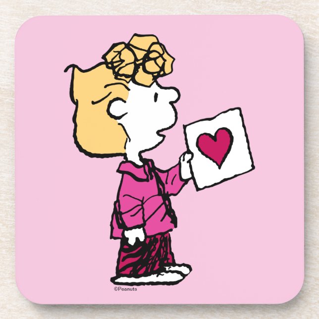 Peanuts | Valentine's Day | Sally Valentine Card Coaster (Front)
