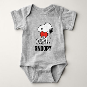 Peanuts Valentine's Day Snoopy Heart Hug Baby Bodysuit